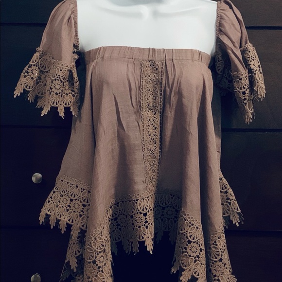 New Fashion Nova Mauve off the shoulder top size S - Picture 3 of 3